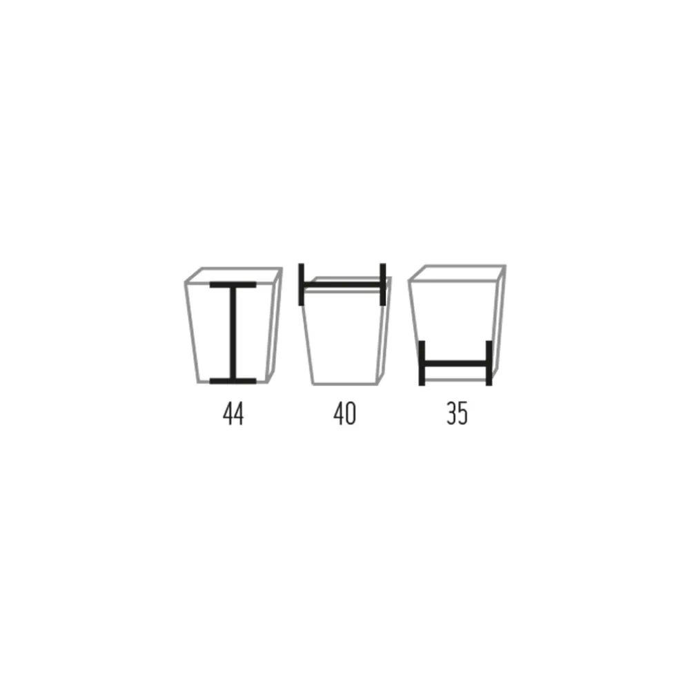 Viadurini Living Sitzsäcke|Sitzsäcke-Konischer quadratischer Hocker aus Leder in verschiedenen Ausführungen, hergestellt in Italien – Arrows