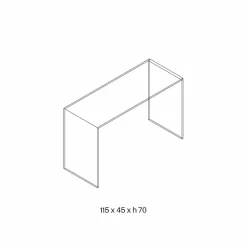 Viadurini Living Konsolentisch Flur-Konsole aus extra klarem Glas Minimales Design Made in Italy 2 Dimensionen - Selex