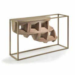 Viadurini Living Konsolentisch Flur-Konsole aus massivem Nussbaumholz und Metall, luxury Design Pardo