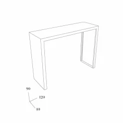 Mabele Konsolentisch Flur-Konsole aus moderne Design model Konsolle 120x40x90 , Made in Italy