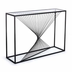 Viadurini Living Konsolentisch Flur-Konsole aus Stahl und Glas Modernes Design Original Spirale - Sasuke