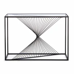 Viadurini Living Konsolentisch Flur-Konsole aus Stahl und Glas Modernes Design Original Spirale - Sasuke