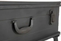 Viadurini Living Konsolentisch Flur-Konsole mit Behälter im Industriedesign aus Eisen und Holz - Gomes