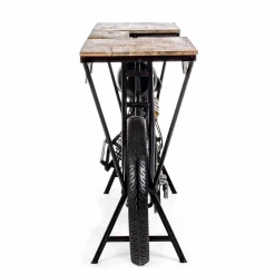 Viadurini Living Konsolentisch Flur-Konsolenbar mit modernem Design aus Mangoholz und Stahl - Schalotte