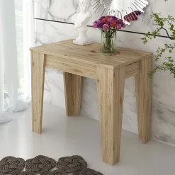 Viadurini Living Ausziehbarer Konsolentisch-Konsolentisch aus ökologischen Holzpartikelplatten – Curio