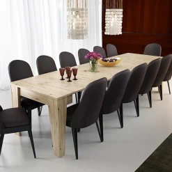 Viadurini Living Ausziehbarer Konsolentisch-Konsolentisch aus ökologischen Holzpartikelplatten – Curio