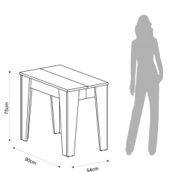 Viadurini Living Ausziehbarer Konsolentisch-Konsolentisch aus ökologischen Holzpartikelplatten – Curio