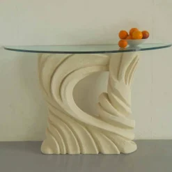 Viadurini Living Konsolentisch Flur-Konsolentisch aus Stein und Kristall in modernem Design Emera