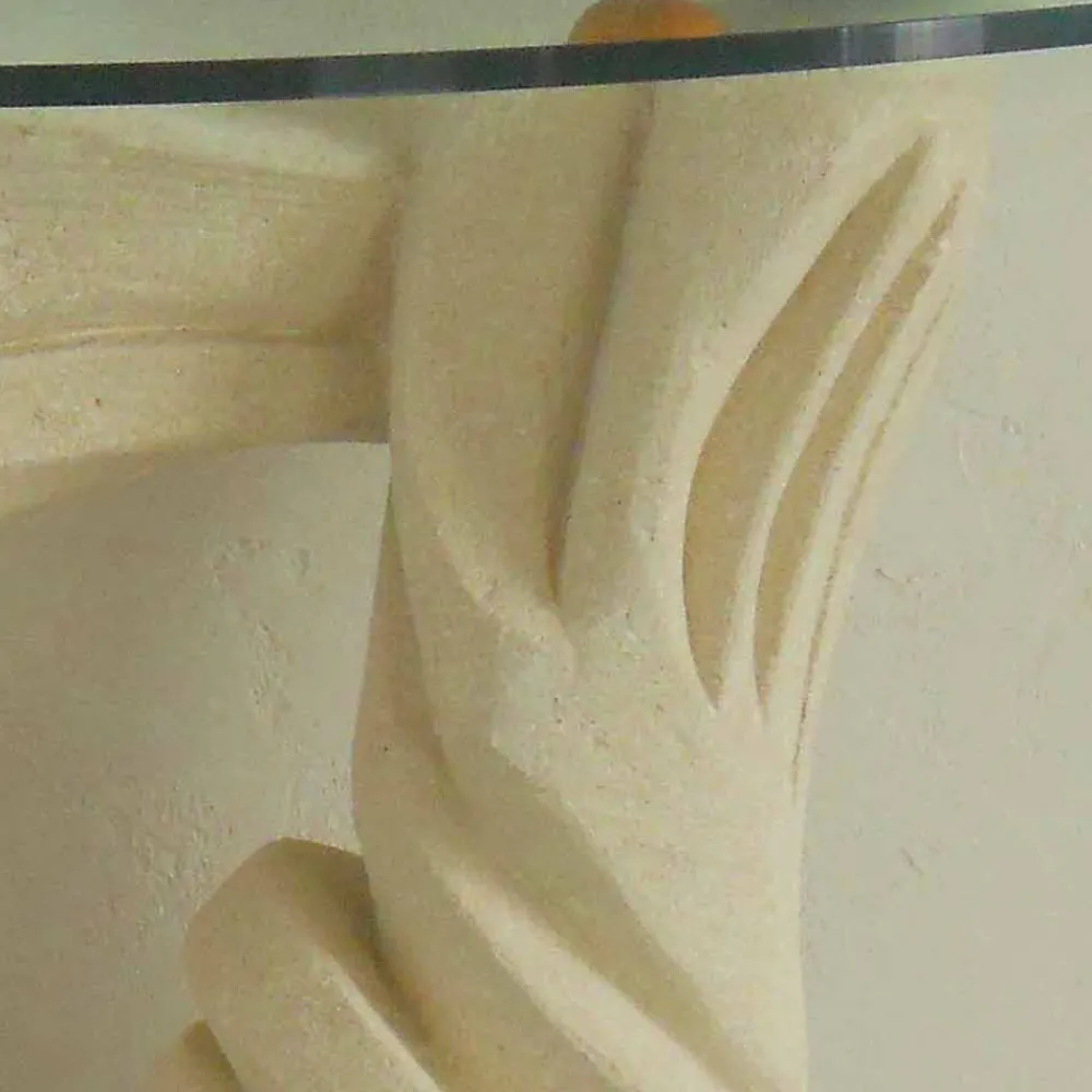 Viadurini Living Konsolentisch Flur-Konsolentisch aus Stein und Kristall in modernem Design Emera