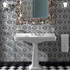 Viadurini Bathroom Keramikwaschbecken-Konsolenwaschbecken auf Vintage-Säule aus Keramik Made in Italy - Marwa