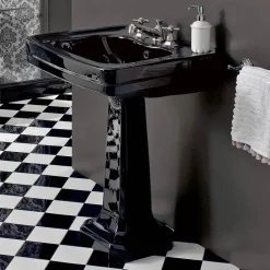 Viadurini Bathroom Keramikwaschbecken-Konsolenwaschbecken auf Vintage-Säule aus Keramik Made in Italy - Marwa