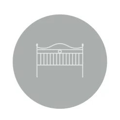 Viadurini Night Design Schmiedeeisen Doppelbetten-Kopfteil aus röhrenförmigem Eisen für Doppelbetten, Antik-Braun-Gold – Größe