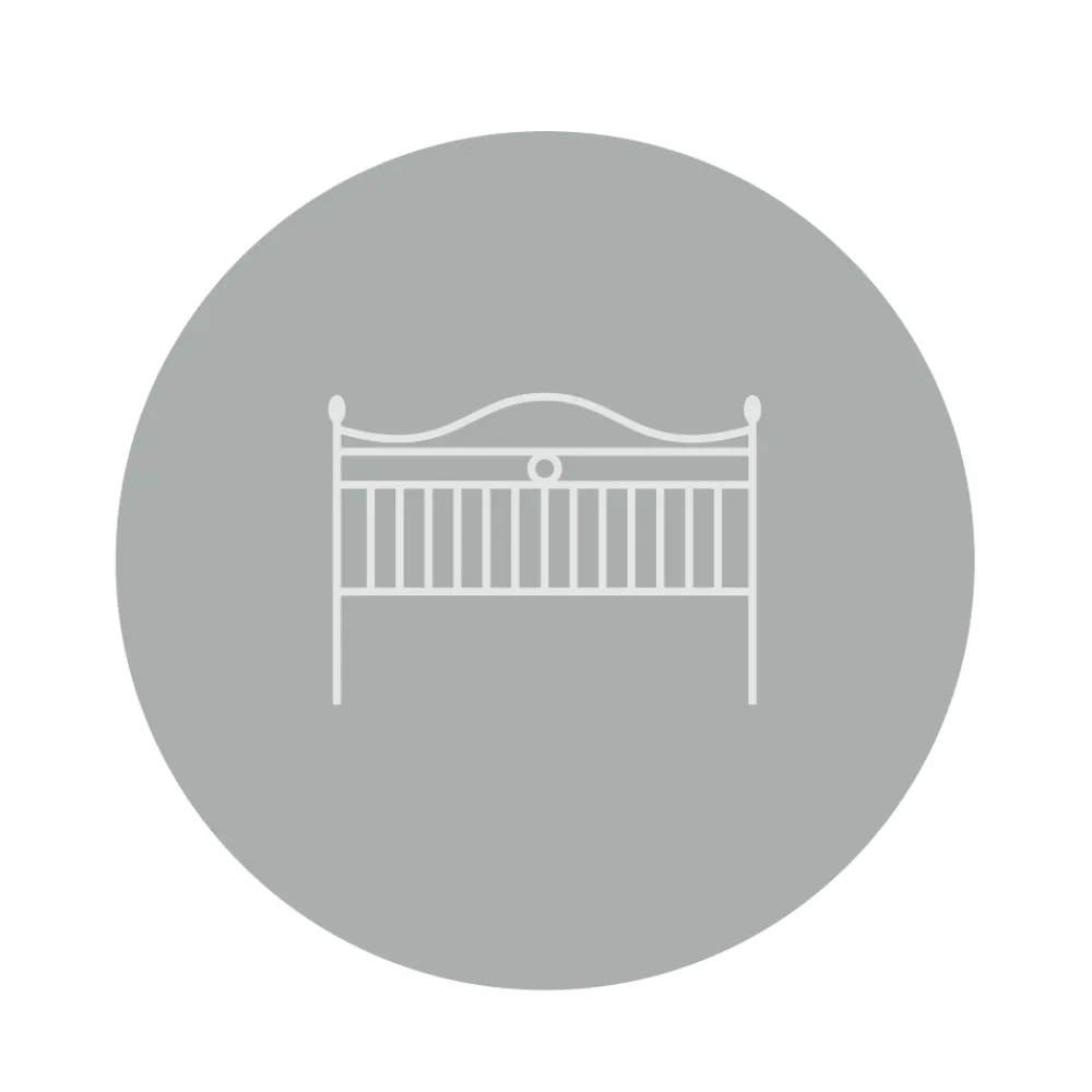 Viadurini Night Design Schmiedeeisen Doppelbetten-Kopfteil aus röhrenförmigem Eisen für Doppelbetten, Antik-Braun-Gold – Größe