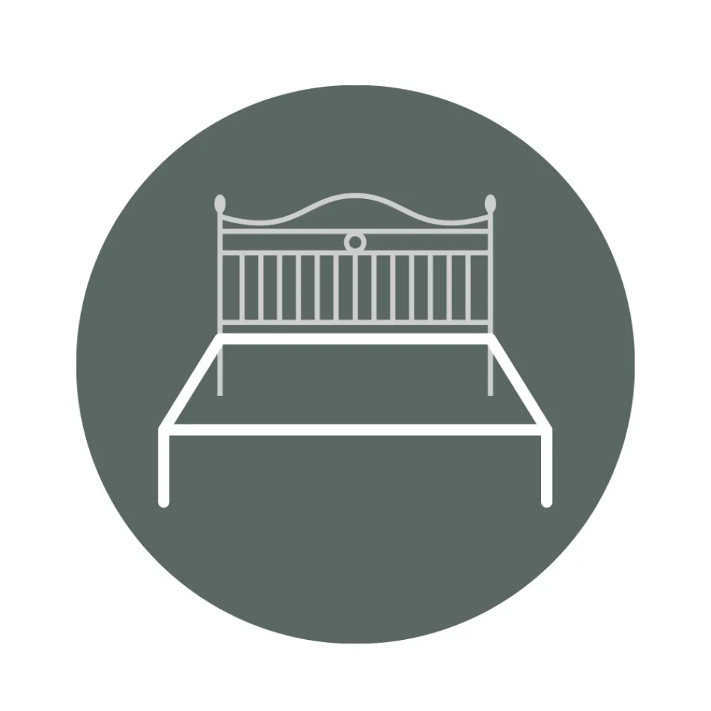 Viadurini Night Design Schmiedeeisen Doppelbetten-Kopfteil aus röhrenförmigem Eisen für Doppelbetten, Antik-Braun-Gold – Größe