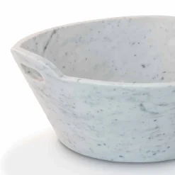 Viadurini Kitchen Küchenzubehör-Korb aus weißem Carrara-Marmor des italienischen Luxusdesigns - Tinozzo