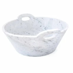 Viadurini Kitchen Küchenzubehör-Korb aus weißem Carrara-Marmor des italienischen Luxusdesigns - Tinozzo