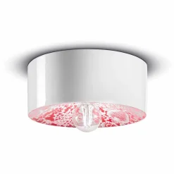 Ferroluce Vintage Deckenleuchten-Kreisförmige Deckenleuchte aus farbiger Keramik Made in Italy - Pi