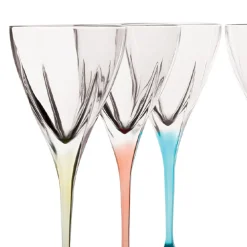 Viadurini Kitchen Italienisches Kristallgeschirr-Kristall Weinglas Set Eco Farbig oder Transparent 12 Stück - Amalgam