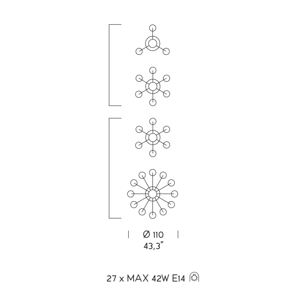 Viadurini Lighting Klassische Kronleuchter-Kronleuchter 27 Lichter aus venezianischem Glas, handgefertigt in Italien - Florentiner