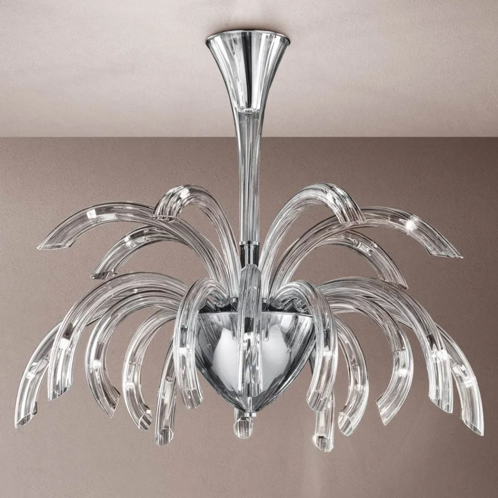 Viadurini Lighting Moderne Kronleuchter-Kronleuchter 21 Lichter aus handgefertigtem venezianischem Glas und Metall - Jason