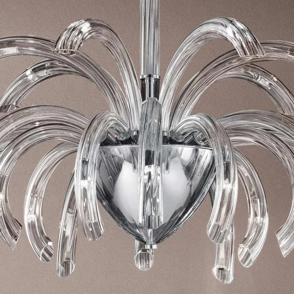 Viadurini Lighting Moderne Kronleuchter-Kronleuchter 21 Lichter aus handgefertigtem venezianischem Glas und Metall - Jason