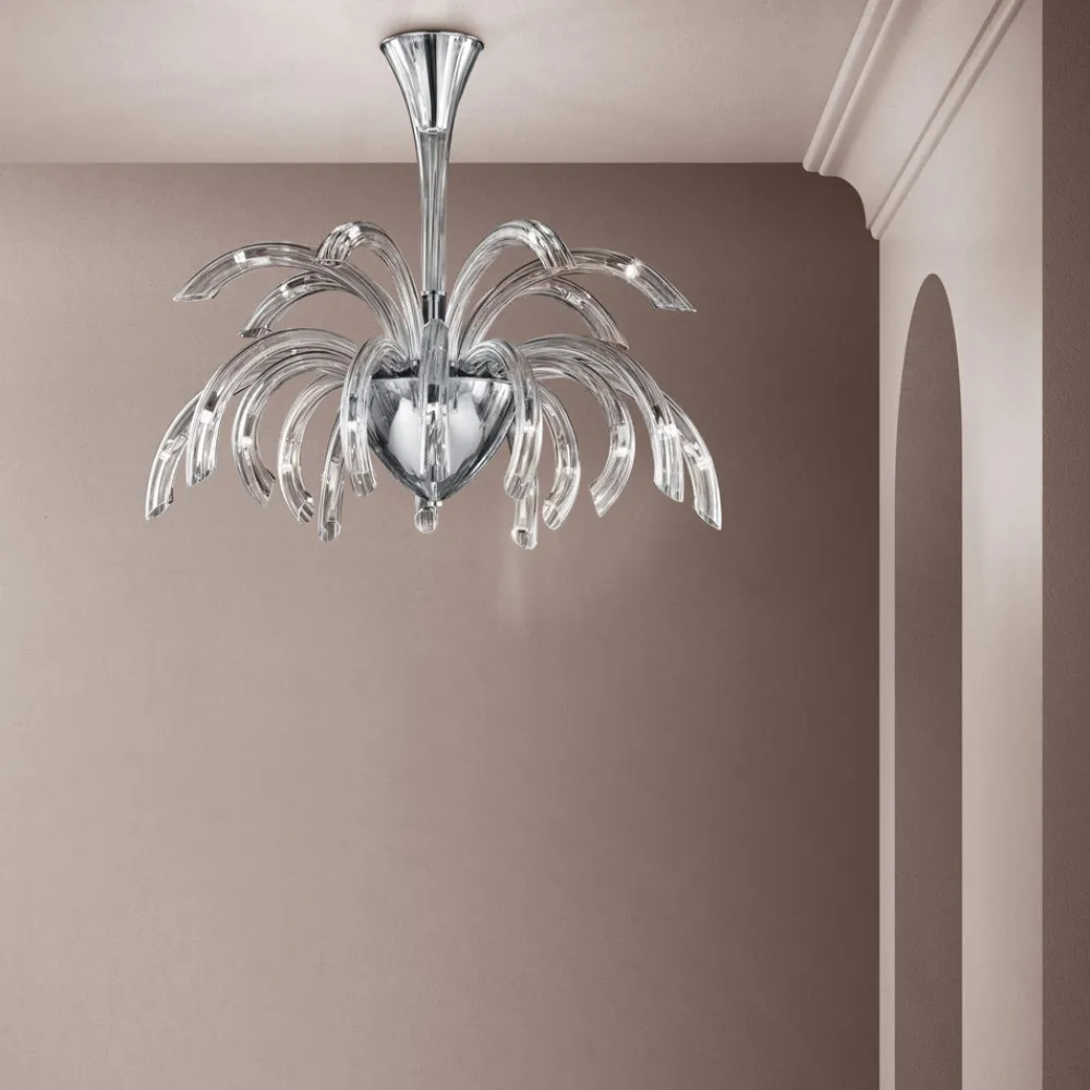 Viadurini Lighting Moderne Kronleuchter-Kronleuchter 21 Lichter aus handgefertigtem venezianischem Glas und Metall - Jason