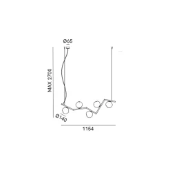 Viadurini Lighting Design Kronleuchter-Kronleuchter aus dunklem Messing und Steinglas, hergestellt in Italien – Bottega