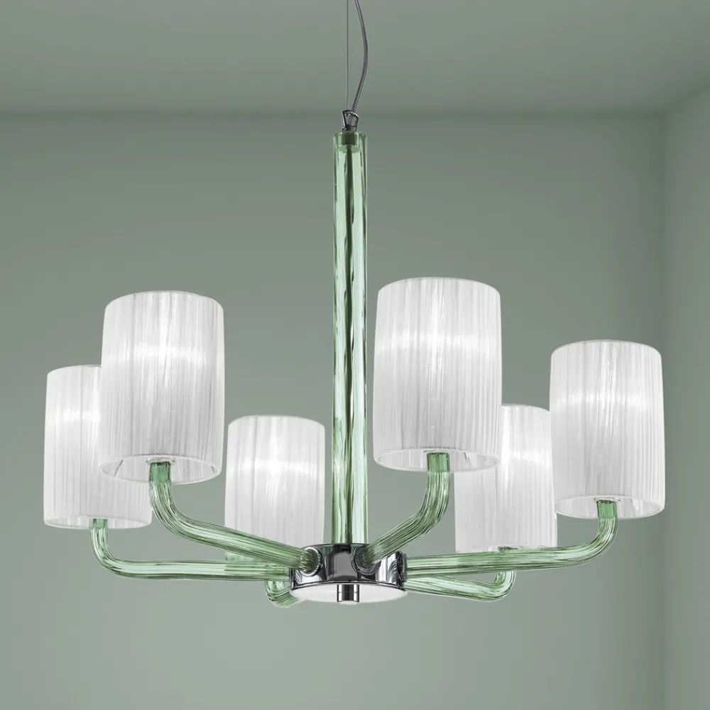 Viadurini Lighting Moderne Kronleuchter-Kronleuchter aus Glas und Metall in Venedig, handgefertigt in Italien - Graham