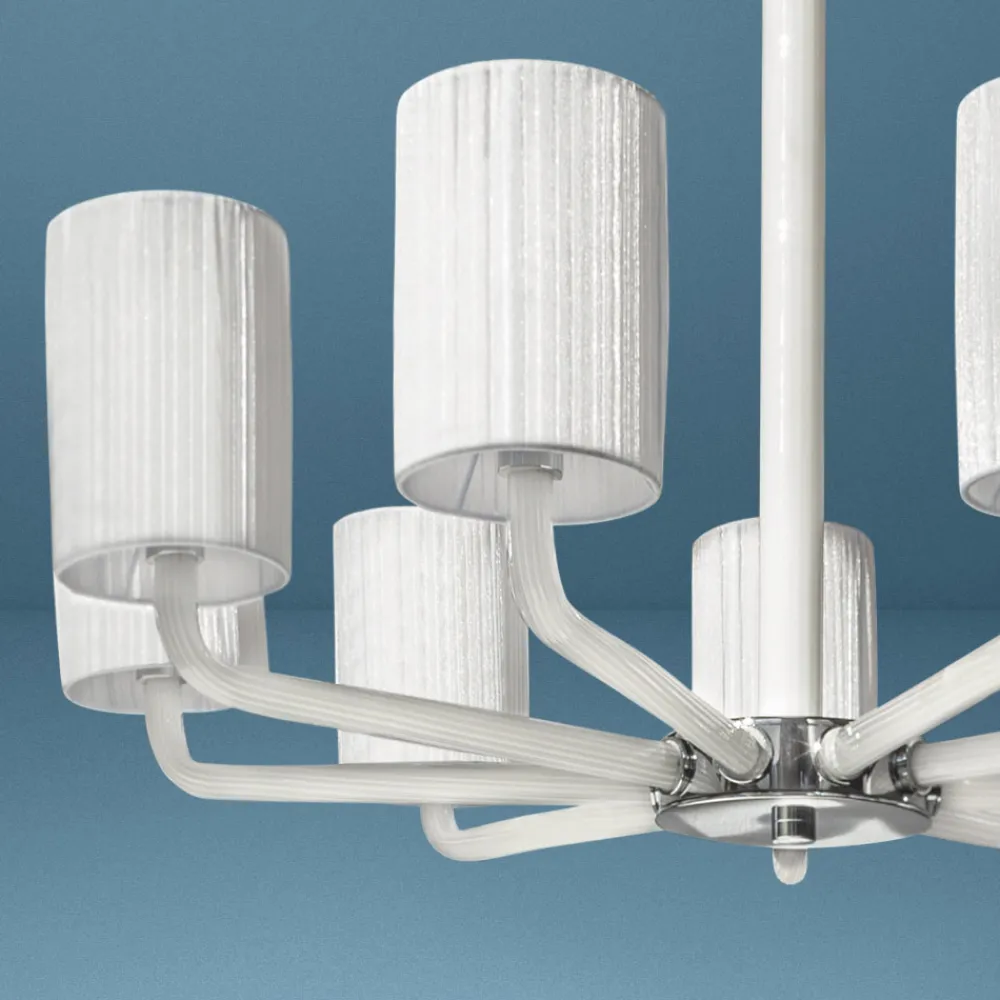 Viadurini Lighting Moderne Kronleuchter-Kronleuchter aus Glas und Metall in Venedig, handgefertigt in Italien - Graham