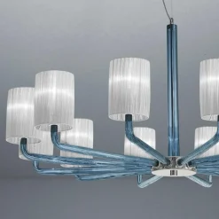 Viadurini Lighting Moderne Kronleuchter-Kronleuchter aus Glas und Metall in Venedig, handgefertigt in Italien - Graham