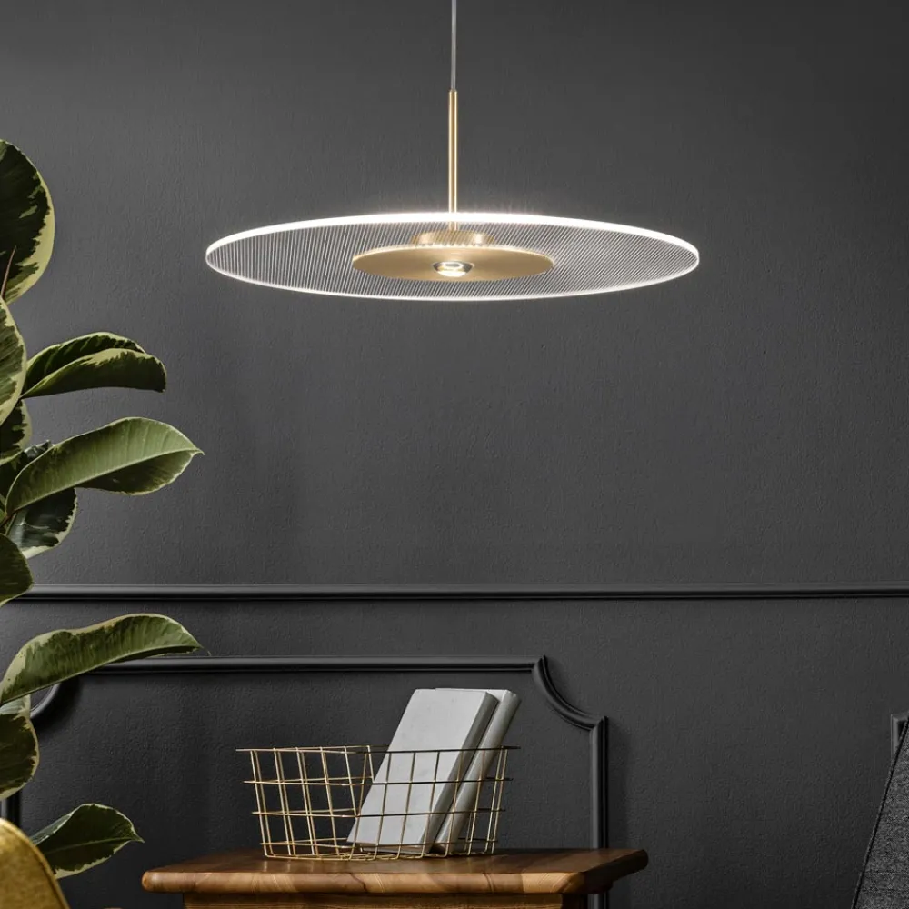 Viadurini Lighting Moderne Kronleuchter-Kronleuchter aus Metall mit mikrogepunktetem Plexiglasdiffusor - Nora