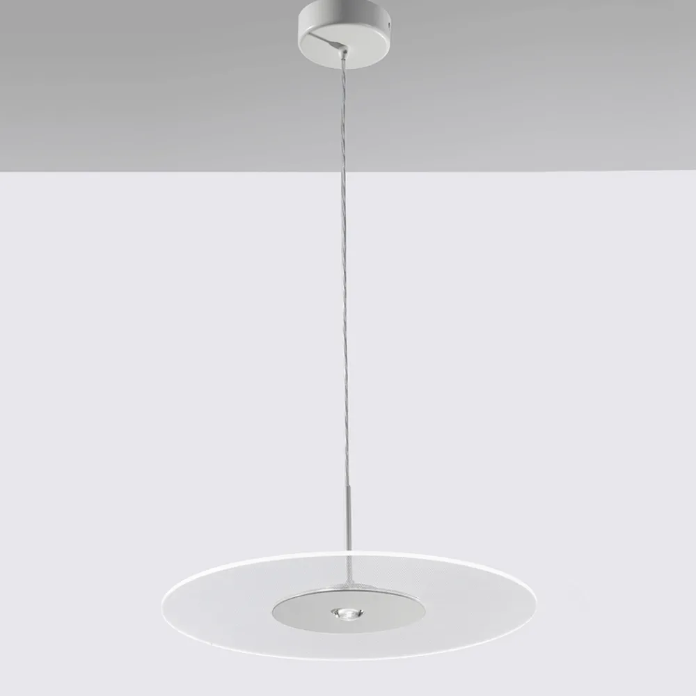 Viadurini Lighting Moderne Kronleuchter-Kronleuchter aus Metall mit mikrogepunktetem Plexiglasdiffusor - Nora