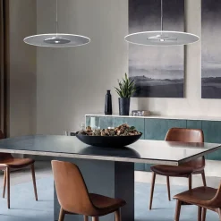 Viadurini Lighting Moderne Kronleuchter-Kronleuchter aus Metall mit mikrogepunktetem Plexiglasdiffusor - Nora