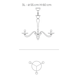 Viadurini Vetro di Venezia Murano Lampen|Klassische Kronleuchter-Kronleuchter aus mundgeblasenem venezianischem Glas im klassischen Stil - Demetra