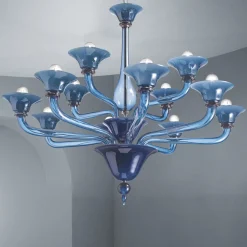 Viadurini Lighting Moderne Kronleuchter-Kronleuchter aus venezianischem Glas 12 Lichter Made in Italy - Ismail