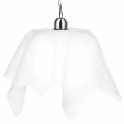 Viadurini Lighting Moderne Pendelleuchten-Kronleuchter aus weißem Satin mit Dafne-Draperie aus Italien