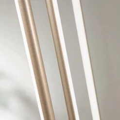 Viadurini Lighting Moderne Kronleuchter-Kronleuchter mit 8 LED-Leuchten aus goldlackiertem Metall und verstellbaren Kabeln – Orange