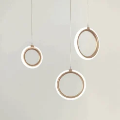 Viadurini Lighting Moderne Kronleuchter-Kronleuchter mit 3 LED-Leuchten aus lackiertem Metall und optionalem Glas – Zeder