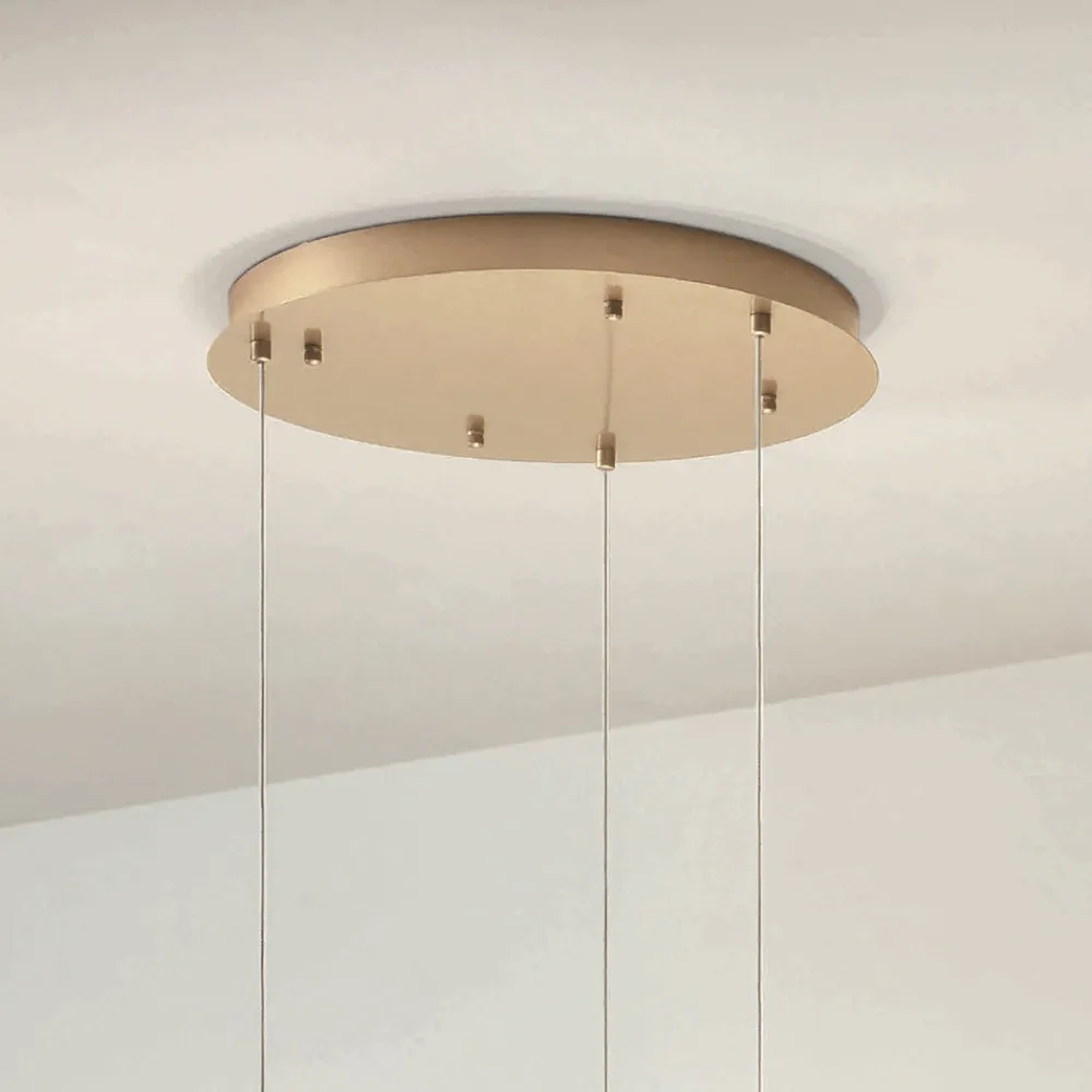 Viadurini Lighting Moderne Kronleuchter-Kronleuchter mit 3 LED-Leuchten aus lackiertem Metall und optionalem Glas – Zeder