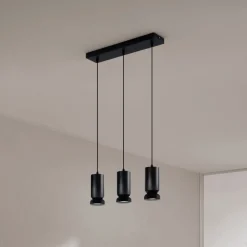 Viadurini Lighting Moderne Kronleuchter-Kronleuchter mit 3 LEDs aus pulverbeschichtetem Aluminium und verstellbarem Kabel – Buxus