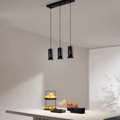 Viadurini Lighting Moderne Kronleuchter-Kronleuchter mit 3 LEDs aus pulverbeschichtetem Aluminium und verstellbarem Kabel – Buxus