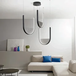 Viadurini Lighting Moderne Kronleuchter-Kronleuchter mit 3 LEDs mit herausnehmbarem Einsatz aus Granulatglas – Catalpa