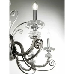 Viadurini Lighting Klassische Kronleuchter-Kronleuchter mit 18 Lichtern aus mundgeblasenem Glas und klassischem Luxuskristall - Cassea