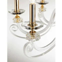 Viadurini Lighting Klassische Kronleuchter-Kronleuchter mit 12 Lichtern aus mundgeblasenem Glas und klassischem Luxuskristall - Cassea