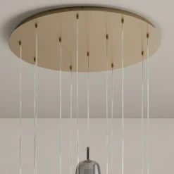 Viadurini Lighting Moderne Kronleuchter-Kronleuchter mit 12 Lichtern aus Glas und transparentem Draht Made in Italy - Trilly