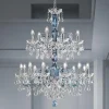 Viadurini Lighting Klassische Kronleuchter-Kronleuchter mit 18 Lichtern aus venezianischem Glas und Metall im klassischen Florentiner Stil