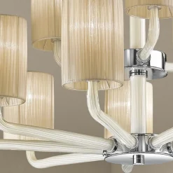 Viadurini Lighting Moderne Kronleuchter-Kronleuchter mit 12 Lichtern aus venezianischem Glas und Metall Made in Italy - Graham