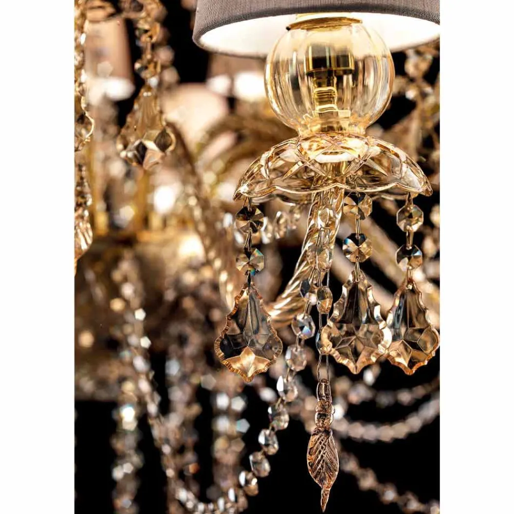 Viadurini Lighting Klassische Kronleuchter-Kronleuchter mit 16 Lichtern Handgefertigt aus Venedig Glas, Made in Italy - Milagros