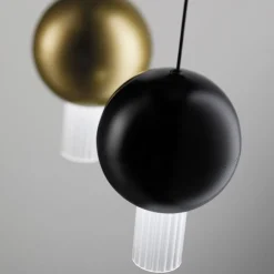 Viadurini Lighting Moderne Kronleuchter-Kronleuchter mit Canneté-Glaszylindern Made in Italy - Oris