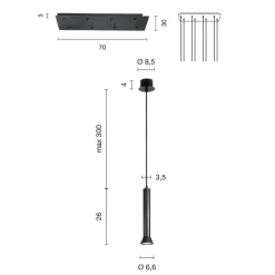 Viadurini Lighting Moderne Kronleuchter-Kronleuchter mit goldlackiertem Metallrahmen und verstellbaren Kabeln – Birke